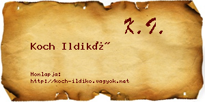 Koch Ildikó névjegykártya